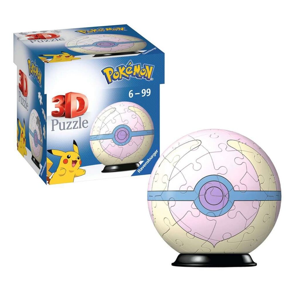 Ravensburger Pokémon Heal Ball 3D Puzzel (54 stukken) Ravensburger Pokémon Heal Ball 3D Puzzel (54 stukken)