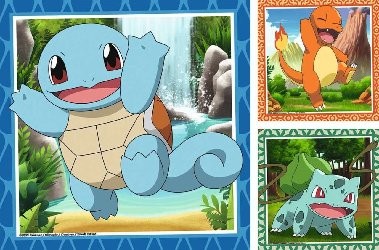 Ravensburger Pokémon De Drie Starters 3-in-1 Puzzel (49 stukken) Ravensburger Pokémon De Drie Starters 3-in-1 Puzzel (49 stukken)