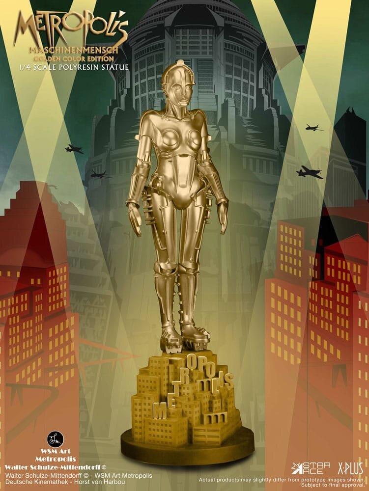 Star Ace Toys Metropolis Statue 1/4 Maschinenmensch Metallic Gold 40 cm Star Ace Toys Metropolis Statue 1/4 Maschinenmensch Metallic Gold 40 cm