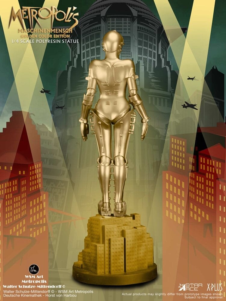 Star Ace Toys Metropolis Statue 1/4 Maschinenmensch Metallic Gold 40 cm Star Ace Toys Metropolis Statue 1/4 Maschinenmensch Metallic Gold 40 cm