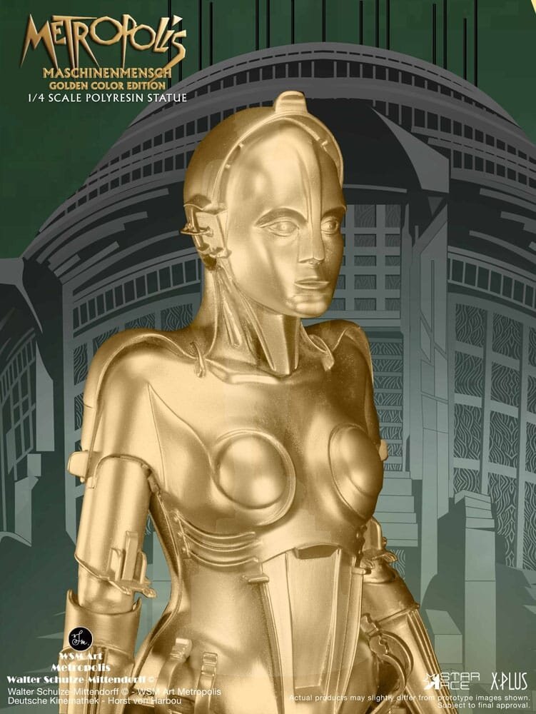 Star Ace Toys Metropolis Statue 1/4 Maschinenmensch Metallic Gold 40 cm Star Ace Toys Metropolis Statue 1/4 Maschinenmensch Metallic Gold 40 cm