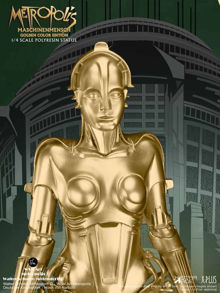 Star Ace Toys Metropolis Statue 1/4 Maschinenmensch Metallic Gold 40 cm Star Ace Toys Metropolis Statue 1/4 Maschinenmensch Metallic Gold 40 cm