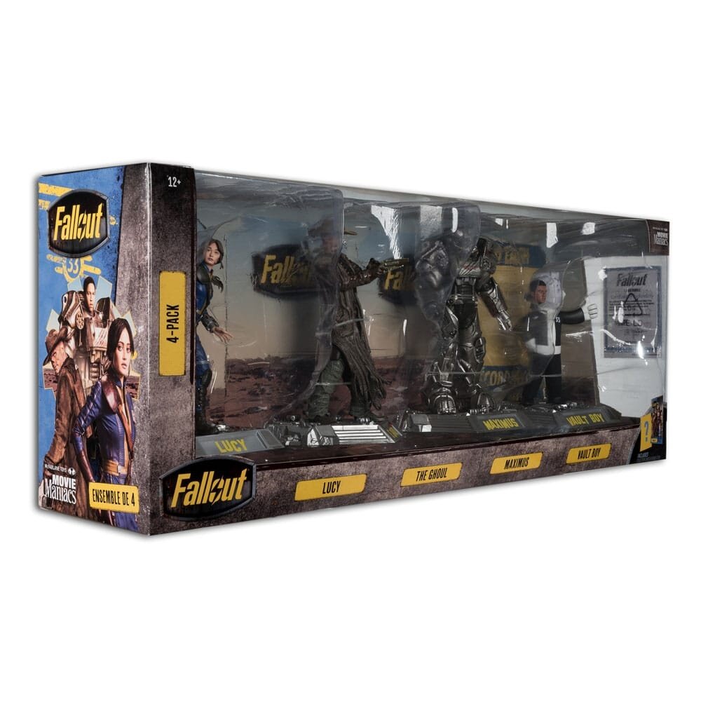 McFarlane Toys Fallout Movie Maniacs PVC Statue 4-Pack Lucy, Maximus, The Ghoul & Vault Boy 15 cm McFarlane Toys Fallout Movie Maniacs PVC Statue 4-Pack Lucy, Maximus, The Ghoul & Vault Boy 15 cm