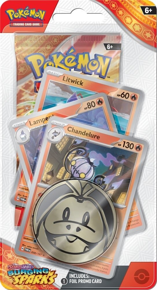The Pokémon Company Pokémon Scarlet & Violet Surging Sparks Premium Checklane Blister The Pokémon Company Pokémon Scarlet & Violet Surging Sparks Premium Checklane Blister