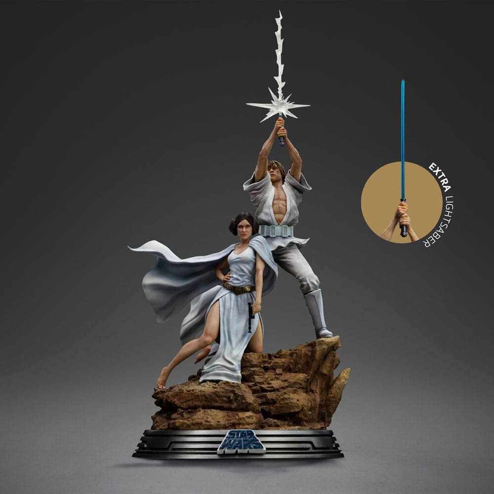 Iron Studios Star Wars Deluxe Art Scale Statue 1/10 Luke and Leia 41 cm Iron Studios Star Wars Deluxe Art Scale Statue 1/10 Luke and Leia 41 cm