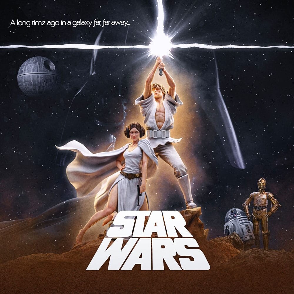 Iron Studios Star Wars Deluxe Art Scale Statue 1/10 Luke and Leia 41 cm Iron Studios Star Wars Deluxe Art Scale Statue 1/10 Luke and Leia 41 cm