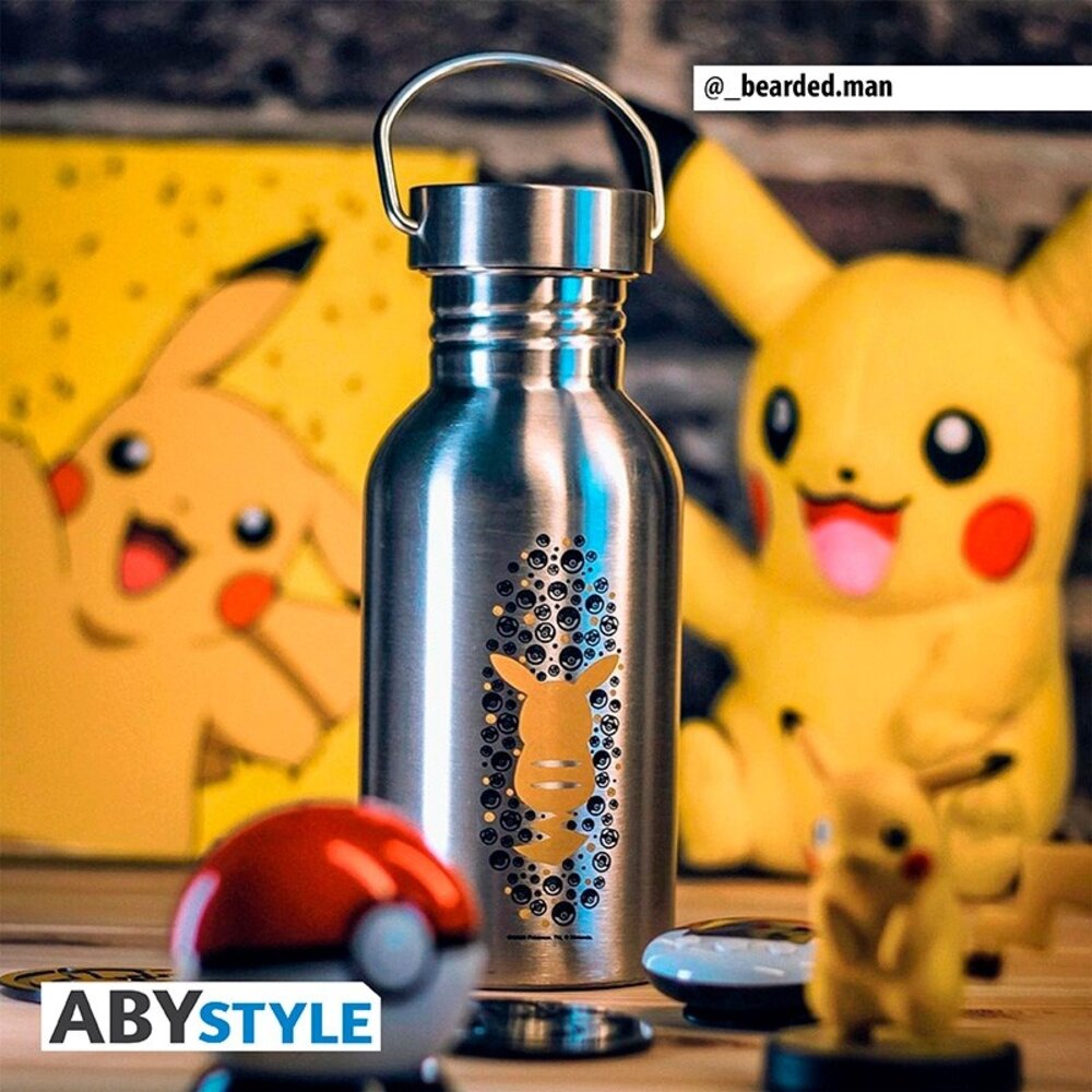 ABY Style Pokémon Pikachu Metal Water Bottle ABY Style Pokémon Pikachu Metal Water Bottle