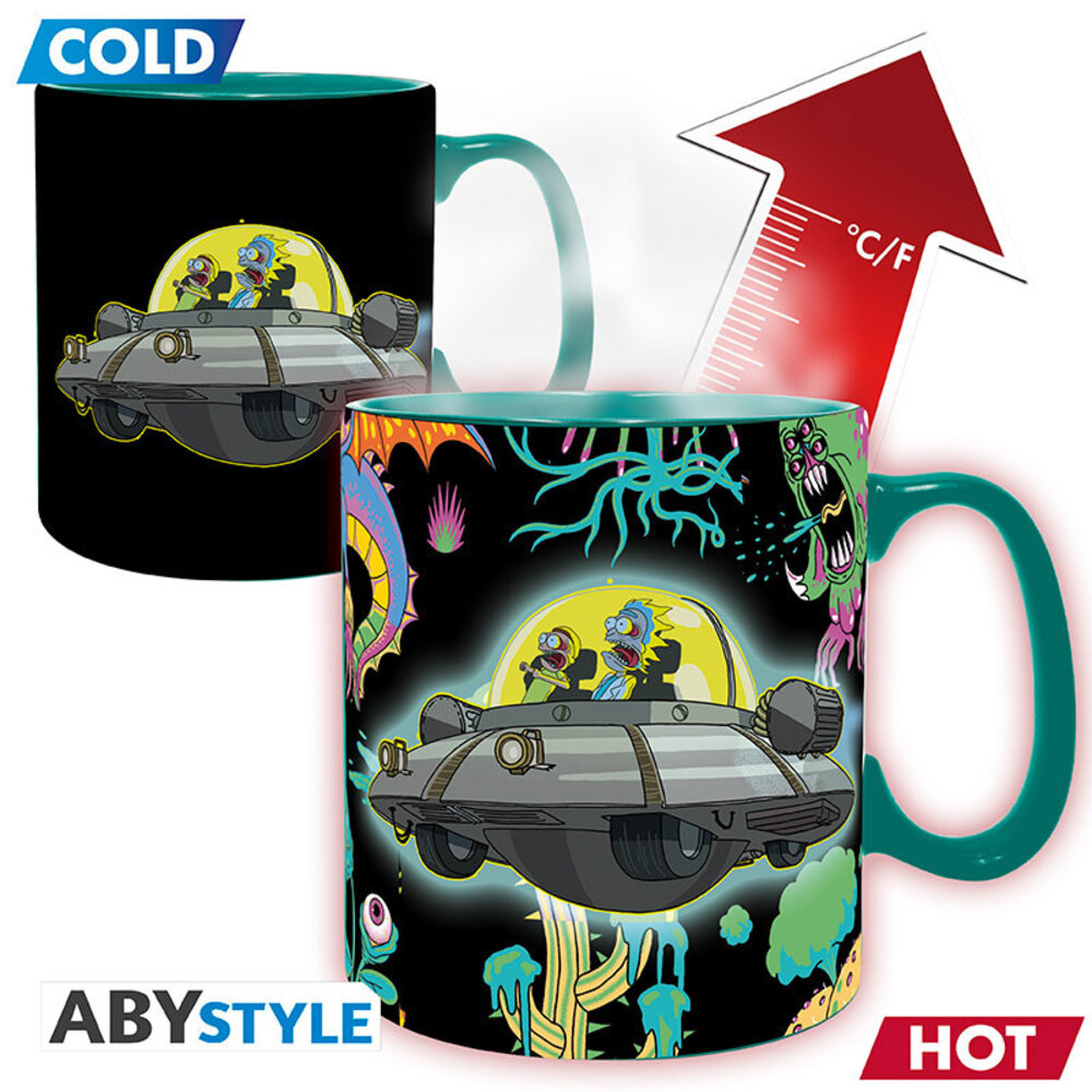 ABY Style Rick and Morty Spaceship Heat Change Mug ABY Style Rick and Morty Spaceship Heat Change Mug