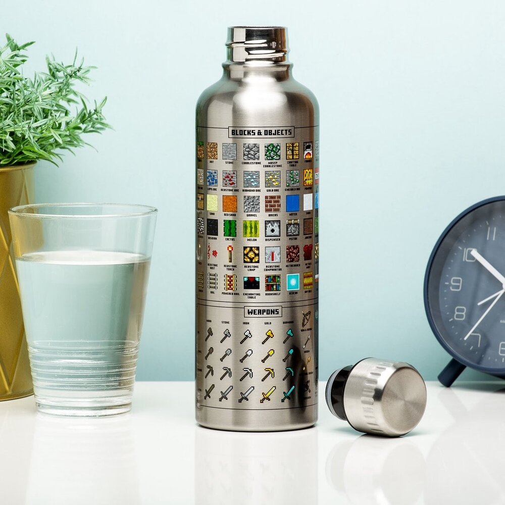 Paladone Minecraft Metal Water Bottle Paladone Minecraft Metal Water Bottle