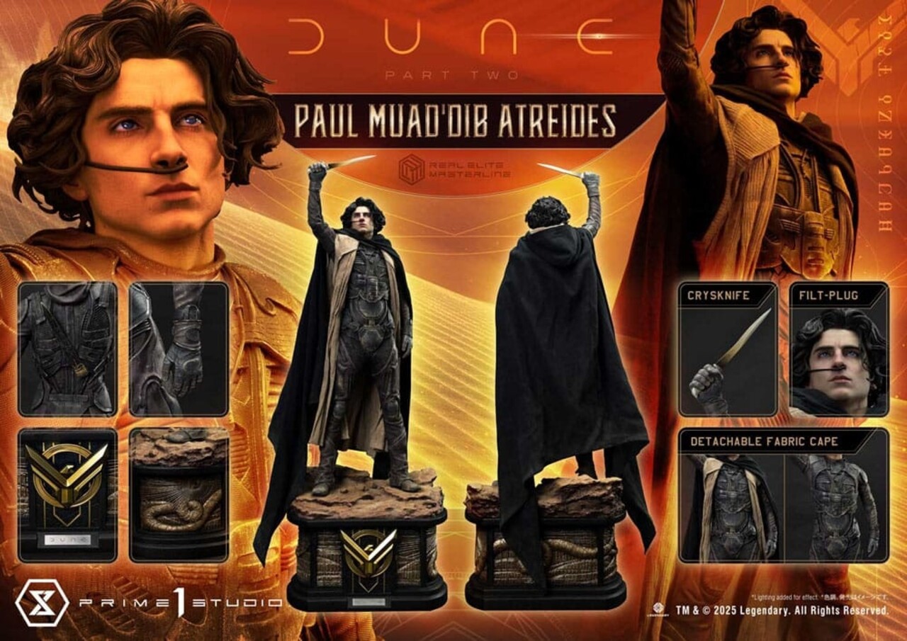 Prime 1 Studio Dune: Part Two Real Elite Masterline Series Statue 1/3 Paul Atreides 90 cm Prime 1 Studio Dune: Part Two Real Elite Masterline Series Statue 1/3 Paul Atreides 90 cm
