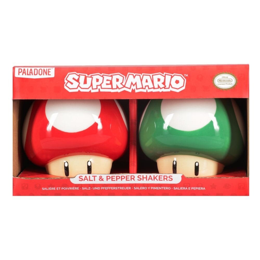 Paladone Super Mario Mushrooms Peper en Zout Set Paladone Super Mario Mushrooms Peper en Zout Set