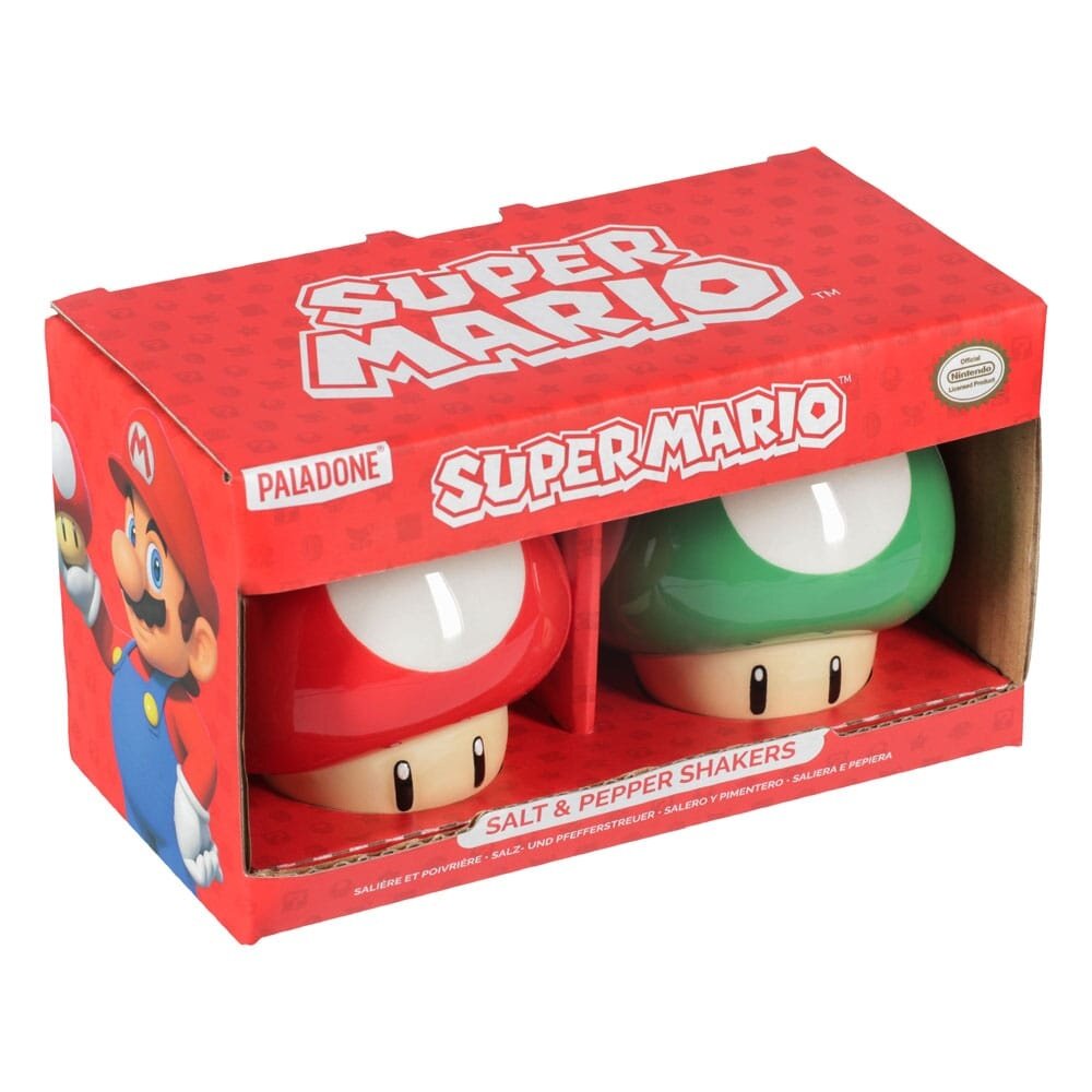Paladone Super Mario Mushrooms Peper en Zout Set Paladone Super Mario Mushrooms Peper en Zout Set