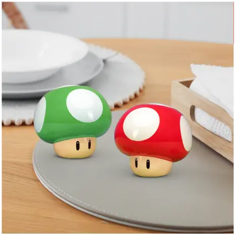 Paladone Super Mario Mushrooms Peper en Zout Set Paladone Super Mario Mushrooms Peper en Zout Set