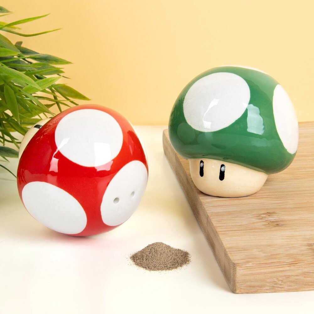 Paladone Super Mario Mushrooms Peper en Zout Set Paladone Super Mario Mushrooms Peper en Zout Set