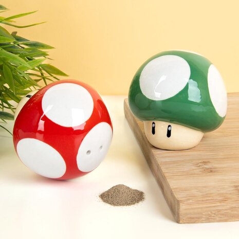 Paladone Super Mario Mushrooms Peper en Zout Set Paladone Super Mario Mushrooms Peper en Zout Set