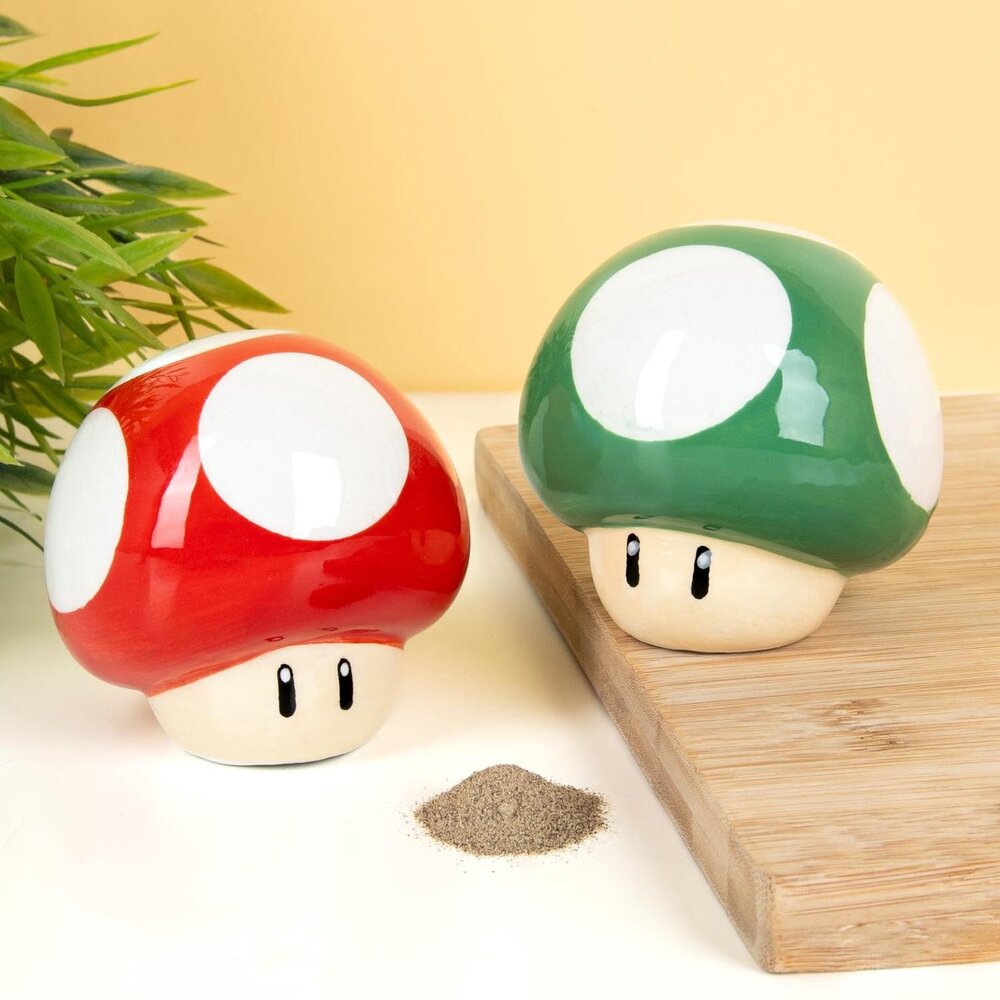 Paladone Super Mario Mushrooms Peper en Zout Set Paladone Super Mario Mushrooms Peper en Zout Set