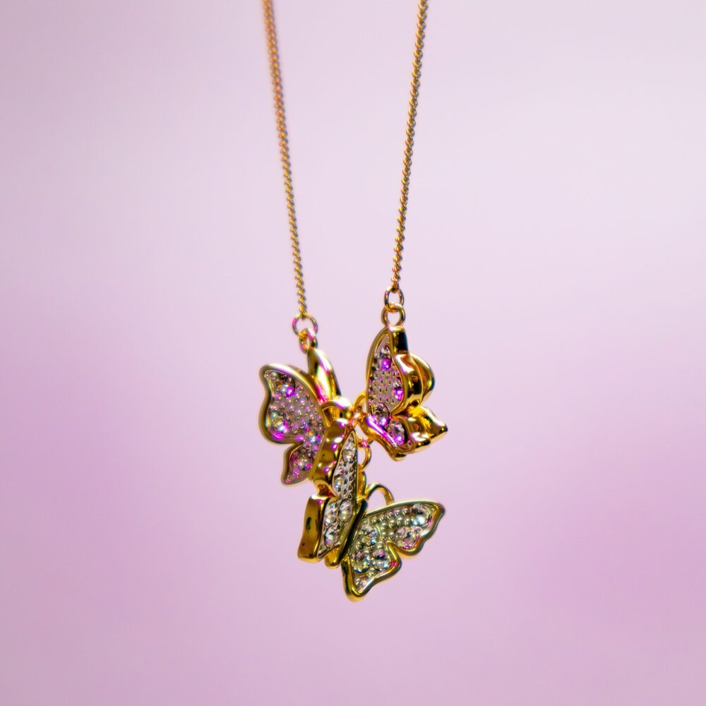 The Noble Collection Wicked Glinda's Butterfly Necklace The Noble Collection Wicked Glinda's Butterfly Necklace
