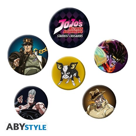 ABY Style Jojo's Bizarre Adventure Characters Badge Pack (6x) ABY Style Jojo's Bizarre Adventure Characters Badge Pack (6x)