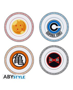 ABY Style Draon Ball Emblems Set of 4 Plates ABY Style Draon Ball Emblems Set of 4 Plates
