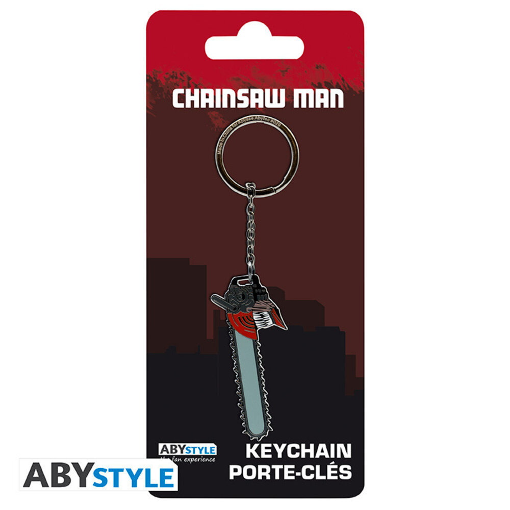 ABY Style Chainsaw Man Head Metal Keychain ABY Style Chainsaw Man Head Metal Keychain