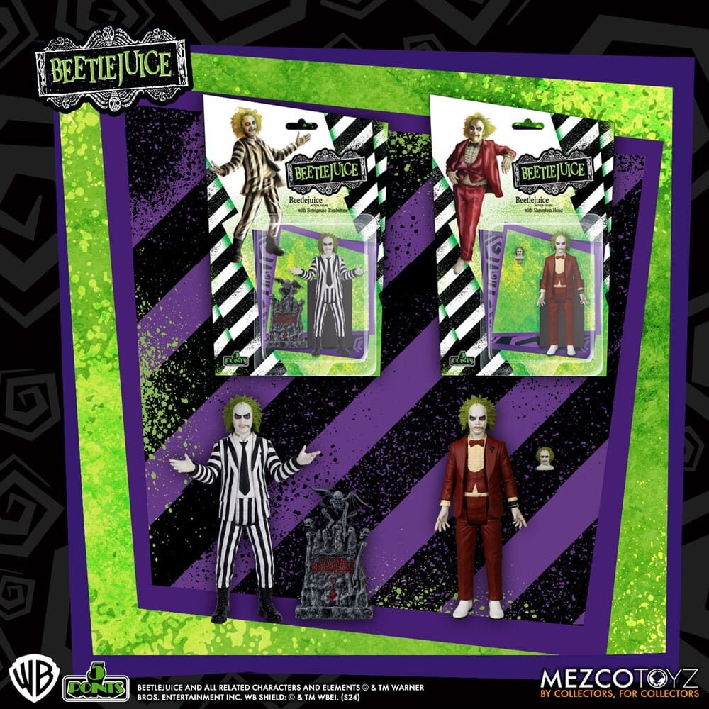 Mezco Toyz Beetlejuice 5 Points Action Figure Set Beetlejuice 10 cm Mezco Toyz Beetlejuice 5 Points Action Figure Set Beetlejuice 10 cm