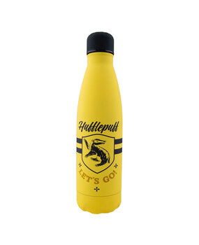Cinereplicas Harry Potter Hufflepuff Let's Go Metal Water Bottle Cinereplicas Harry Potter Hufflepuff Let's Go Metal Water Bottle