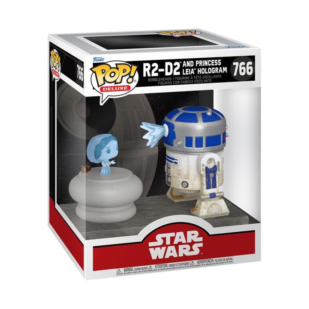 Funko Star Wars POP! Deluxe Vinyl Figure R2D2 w/Leia #766 Funko Star Wars POP! Deluxe Vinyl Figure R2D2 w/Leia #766