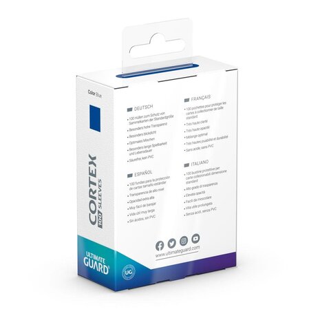 Ultimate Guard Cortex Sleeves Standard Size Blauw (100x) Ultimate Guard Cortex Sleeves Standard Size Blauw (100x)