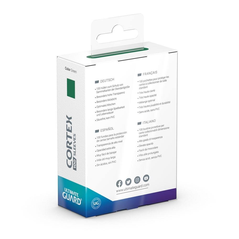 Ultimate Guard Cortex Sleeves Standard Size Green (100x) Ultimate Guard Cortex Sleeves Standard Size Green (100x)