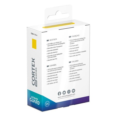 Ultimate Guard Cortex Sleeves Standard Size Yellow (100x) Ultimate Guard Cortex Sleeves Standard Size Yellow (100x)