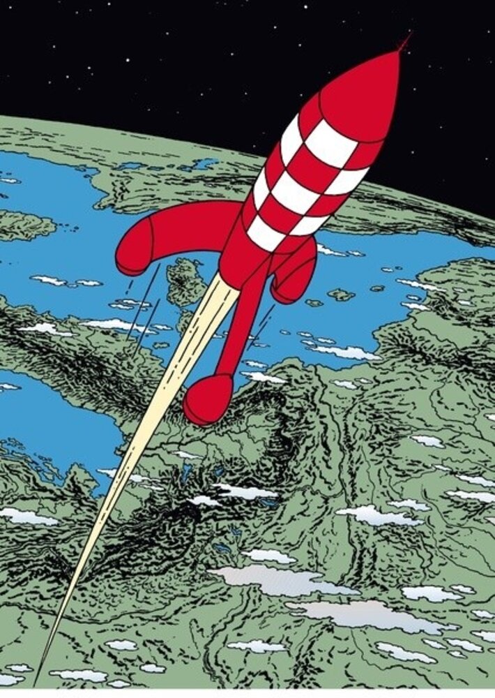 Tintinimaginatio Kuifje Plastieken Map A4 Raket naar de Maan 2 Tintinimaginatio Kuifje Plastieken Map A4 Raket naar de Maan 2