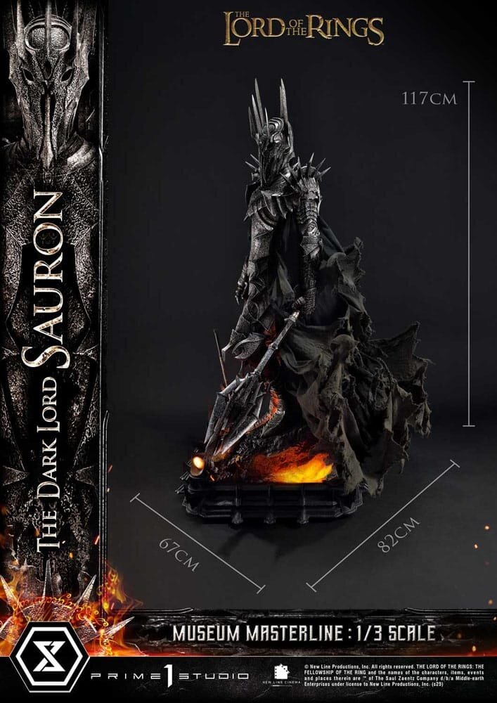 Prime 1 Studio Lord of the Rings Museum Masterline Series Statue 1/3 The Dark Lord Sauron 117 cm Prime 1 Studio Lord of the Rings Museum Masterline Series Statue 1/3 The Dark Lord Sauron 117 cm