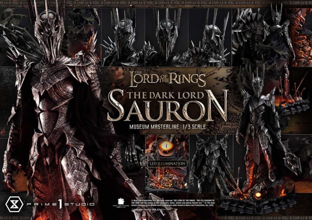 Prime 1 Studio Lord of the Rings Museum Masterline Series Statue 1/3 The Dark Lord Sauron 117 cm Prime 1 Studio Lord of the Rings Museum Masterline Series Statue 1/3 The Dark Lord Sauron 117 cm