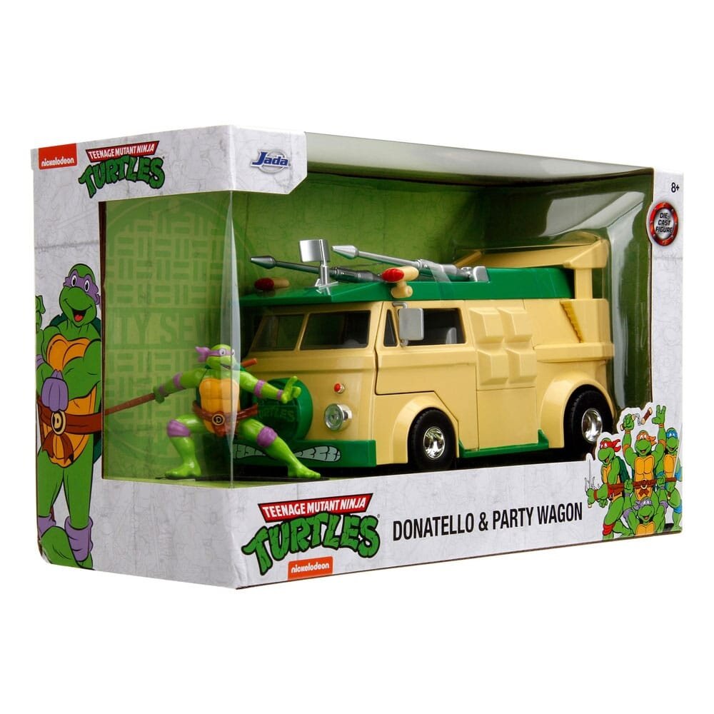 Jada Toys Teenage Mutant Ninja Turtles Diecast Model 1/24 Donatello & Party Wagon Jada Toys Teenage Mutant Ninja Turtles Diecast Model 1/24 Donatello & Party Wagon