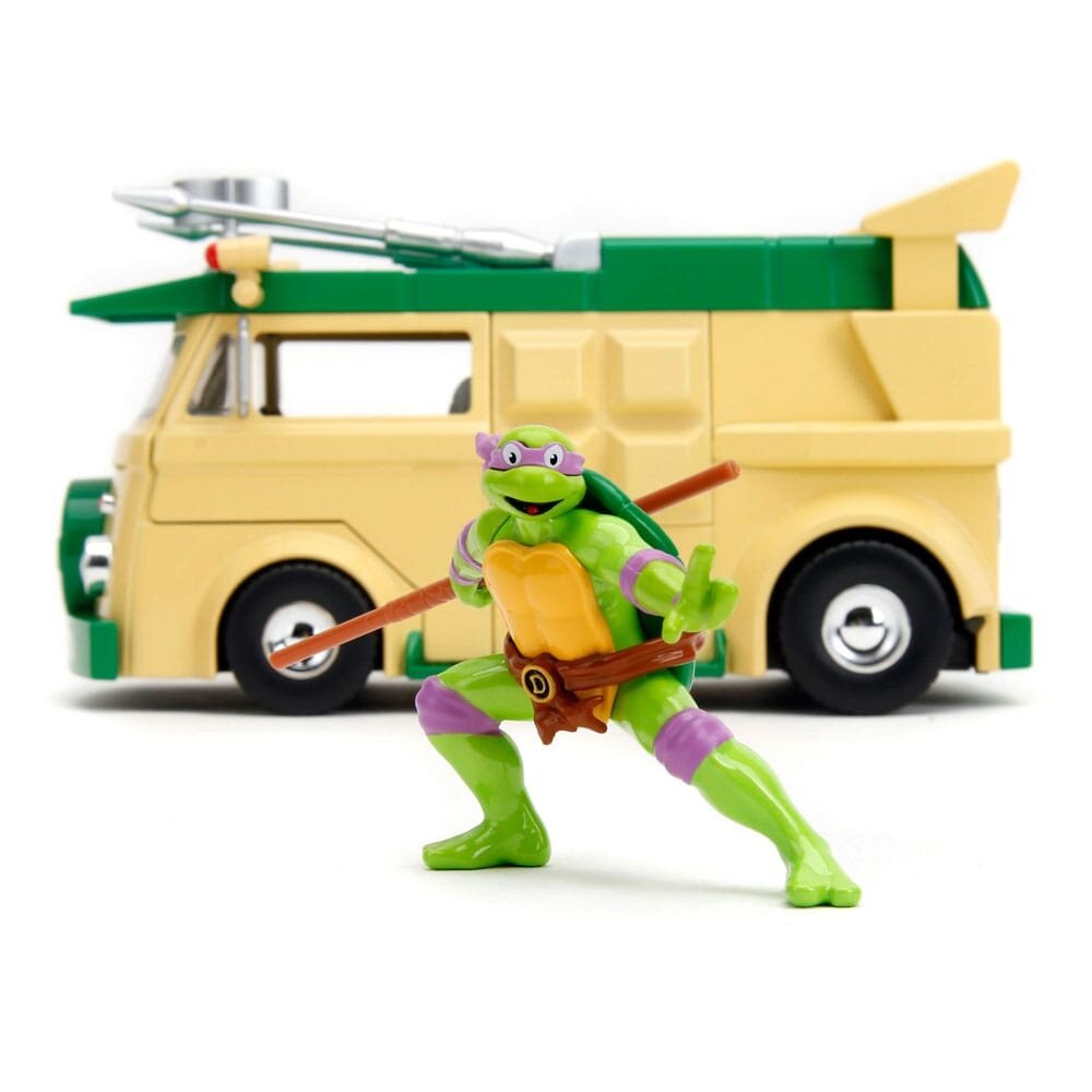 Jada Toys Teenage Mutant Ninja Turtles Diecast Model 1/24 Donatello & Party Wagon Jada Toys Teenage Mutant Ninja Turtles Diecast Model 1/24 Donatello & Party Wagon