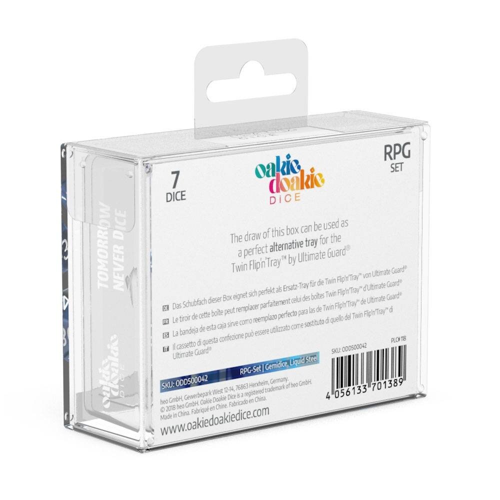Oakie Doakie Dobbelstenen RPG Set Gemidice Liquid Steel (7) Oakie Doakie Dobbelstenen RPG Set Gemidice Liquid Steel (7)