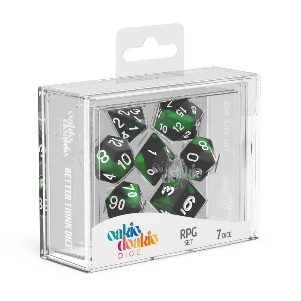 Oakie Doakie Dice RPG Set Glow in the Dark - Biohazard (7) Oakie Doakie Dice RPG Set Glow in the Dark - Biohazard (7)