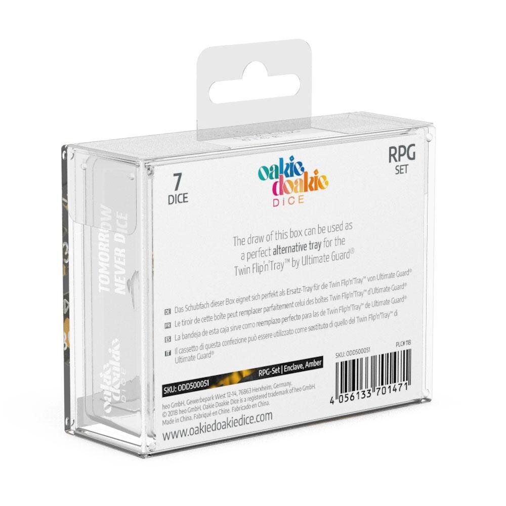 Oakie Doakie Dice RPG Set Enclave - Amber (7) Oakie Doakie Dice RPG Set Enclave - Amber (7)