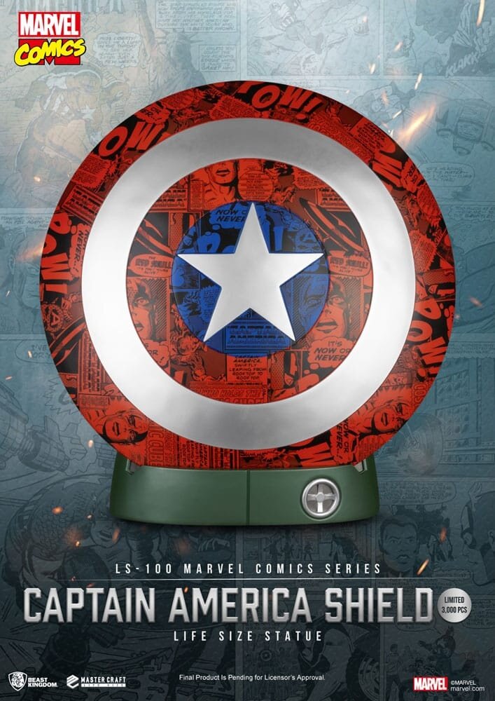 Beast Kingdom Marvel Comics PVC Captain America Shield Life Size Statue 64 cm Beast Kingdom Marvel Comics PVC Captain America Shield Life Size Statue 64 cm