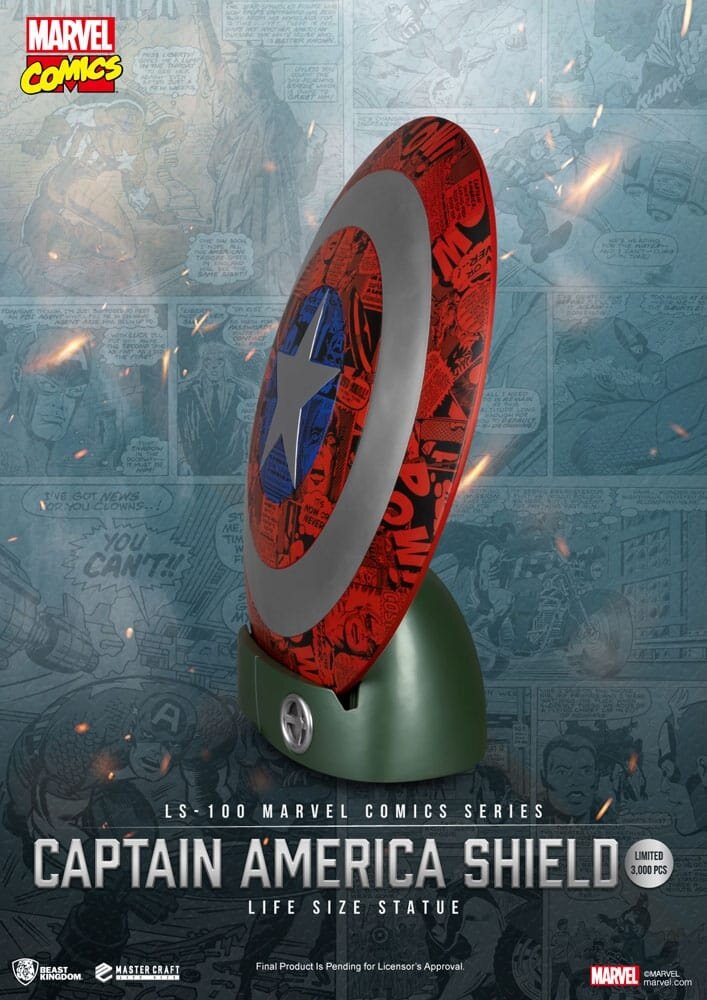 Beast Kingdom Marvel Comics PVC Captain America Shield Life Size Statue 64 cm Beast Kingdom Marvel Comics PVC Captain America Shield Life Size Statue 64 cm
