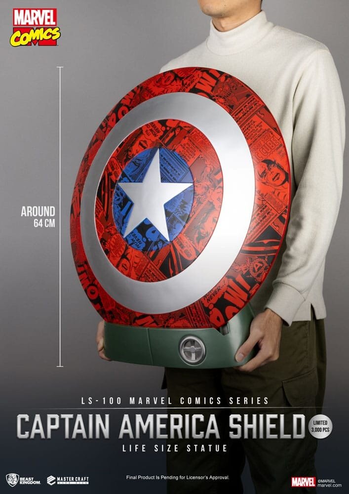 Beast Kingdom Marvel Comics PVC Captain America Shield Life Size Statue 64 cm Beast Kingdom Marvel Comics PVC Captain America Shield Life Size Statue 64 cm