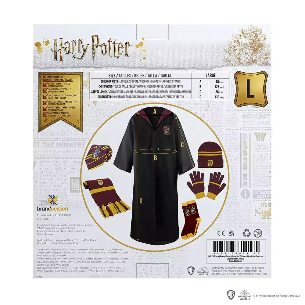 Cinereplicas Harry Potter Gryffindor Kostuum Set (6-delig) Cinereplicas Harry Potter Gryffindor Kostuum Set (6-delig)