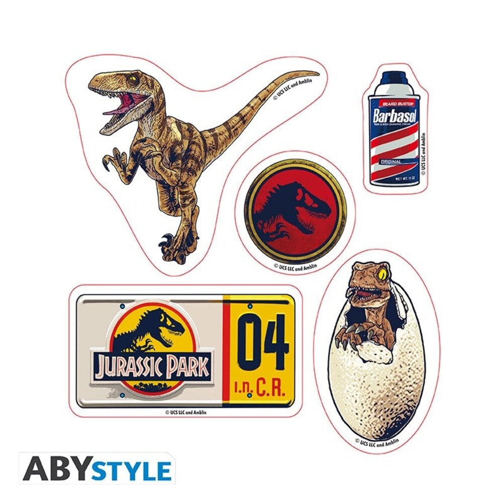 ABY Style Jurassic Park Dinosaurs Stickers ABY Style Jurassic Park Dinosaurs Stickers