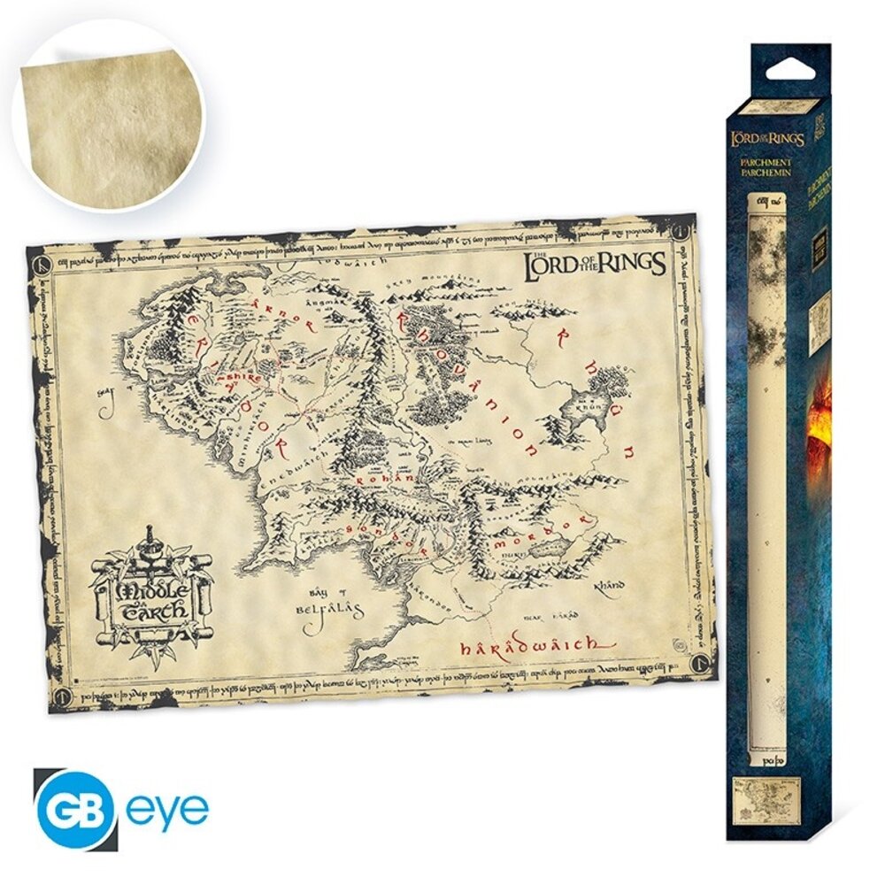 GB Eye Lord of the Rings Middle-Earth Perkament Poster 66 x 46 cm GB Eye Lord of the Rings Middle-Earth Perkament Poster 66 x 46 cm
