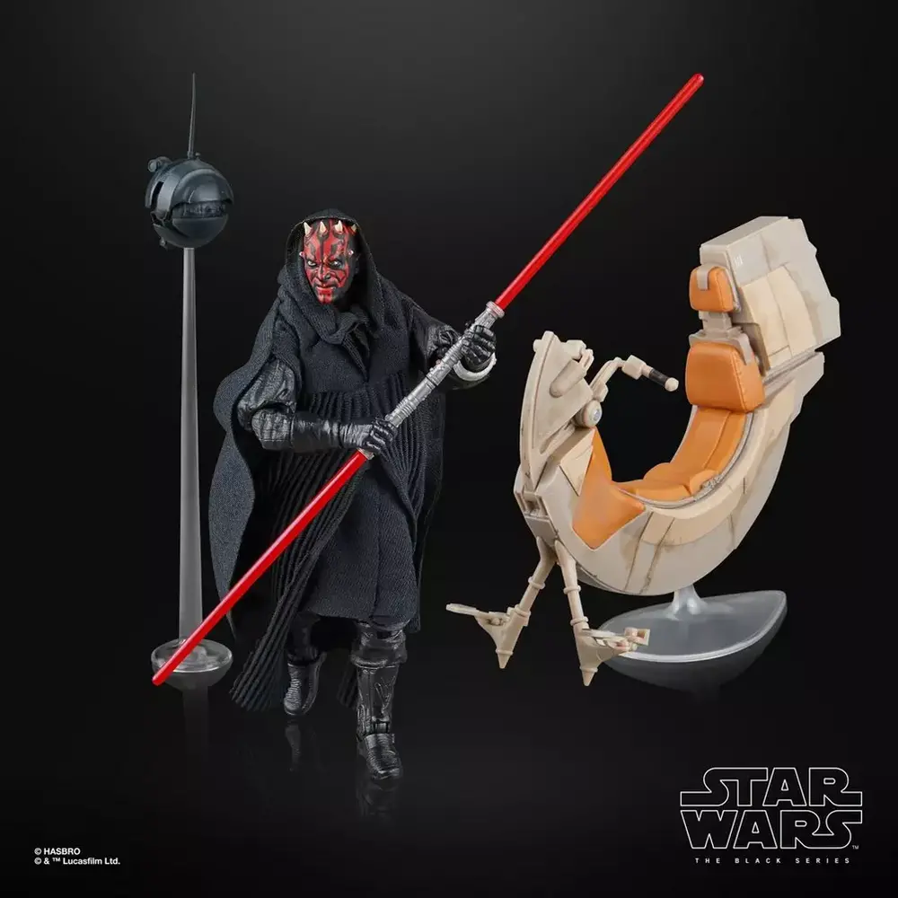 Hasbro Star Wars Episode I Black Series Vehicle with Action Figure Darth Maul & Sith Speeder 25th Anniversary Hasbro Star Wars Episode I Black Series Vehicle with Action Figure Darth Maul & Sith Speeder 25th Anniversary