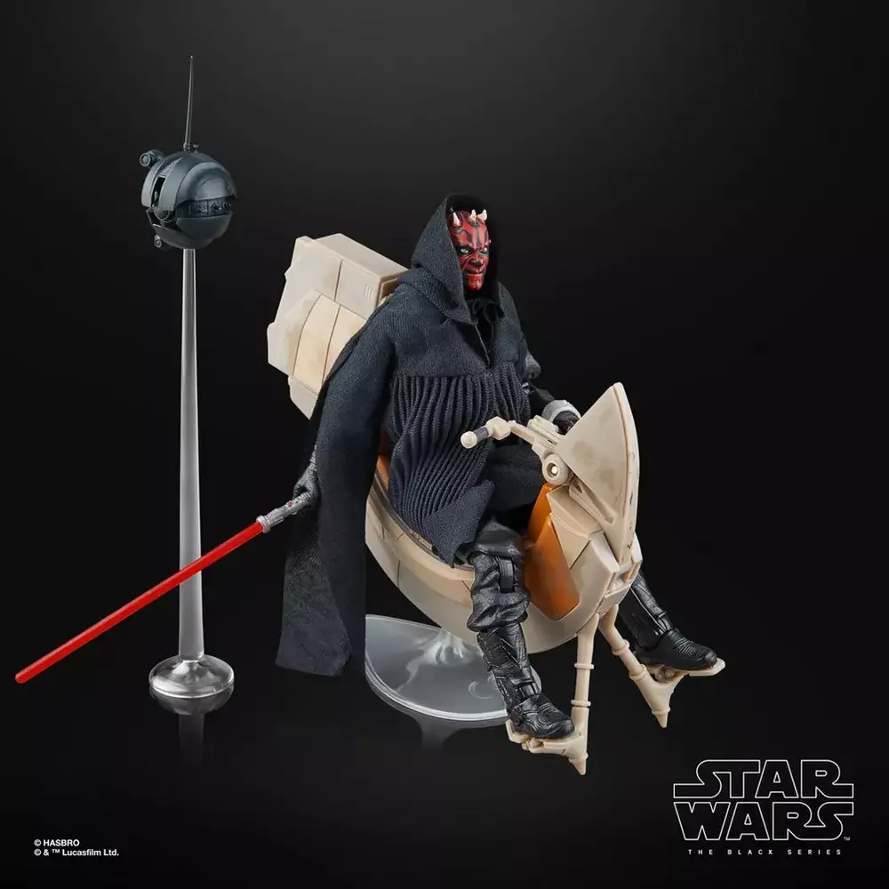 Hasbro Star Wars Episode I Black Series Vehicle with Action Figure Darth Maul & Sith Speeder 25th Anniversary Hasbro Star Wars Episode I Black Series Vehicle with Action Figure Darth Maul & Sith Speeder 25th Anniversary