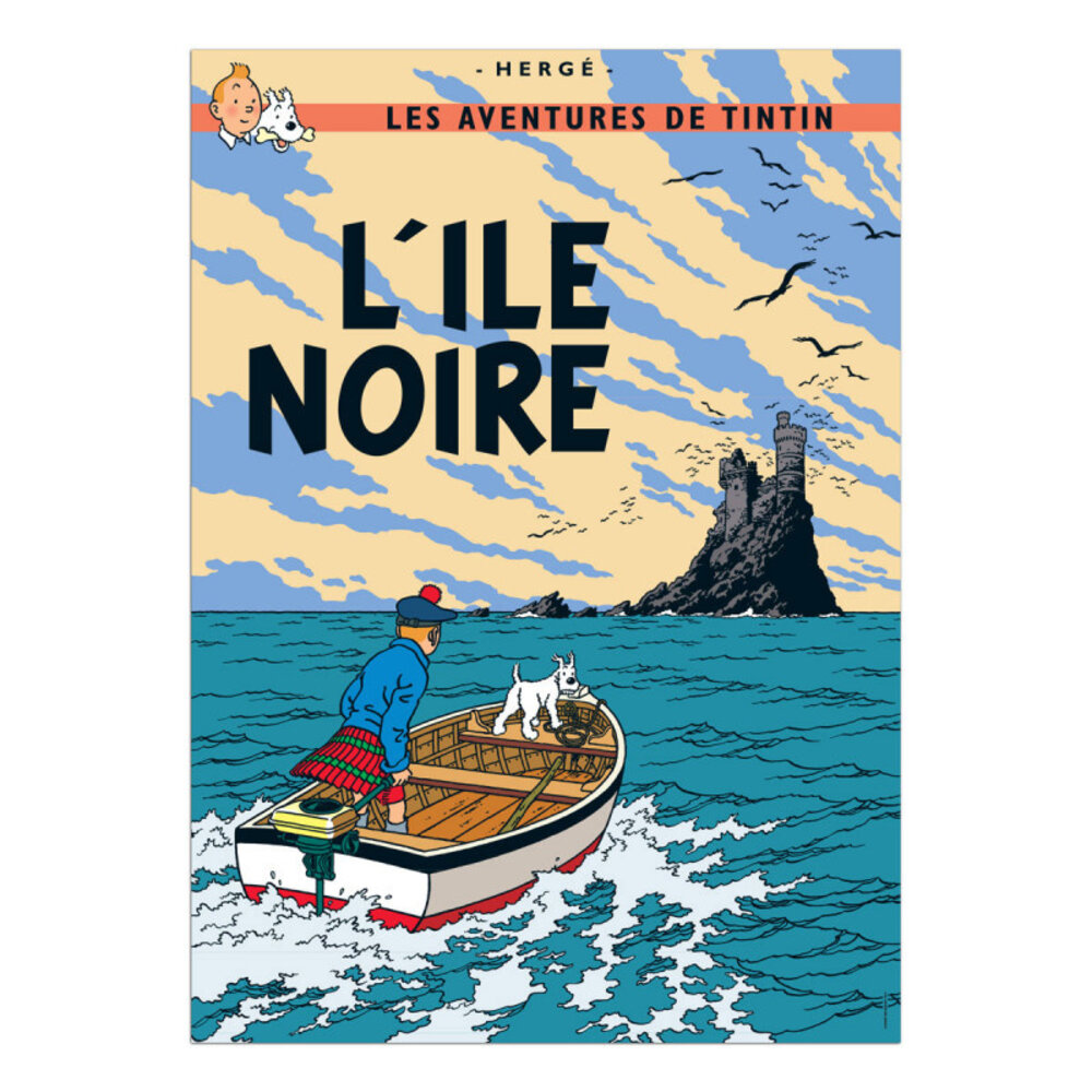 Tintinimaginatio Tintin The Black Island Poster 50 x 70 cm