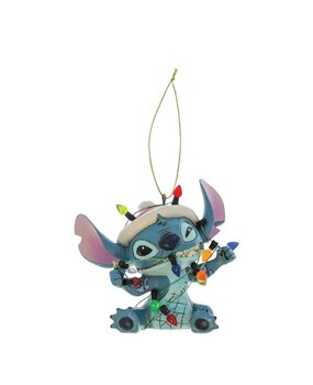 Disney Traditions Stitch Gevangen in Kerstlichtjes Ornament Disney Traditions Stitch Gevangen in Kerstlichtjes Ornament