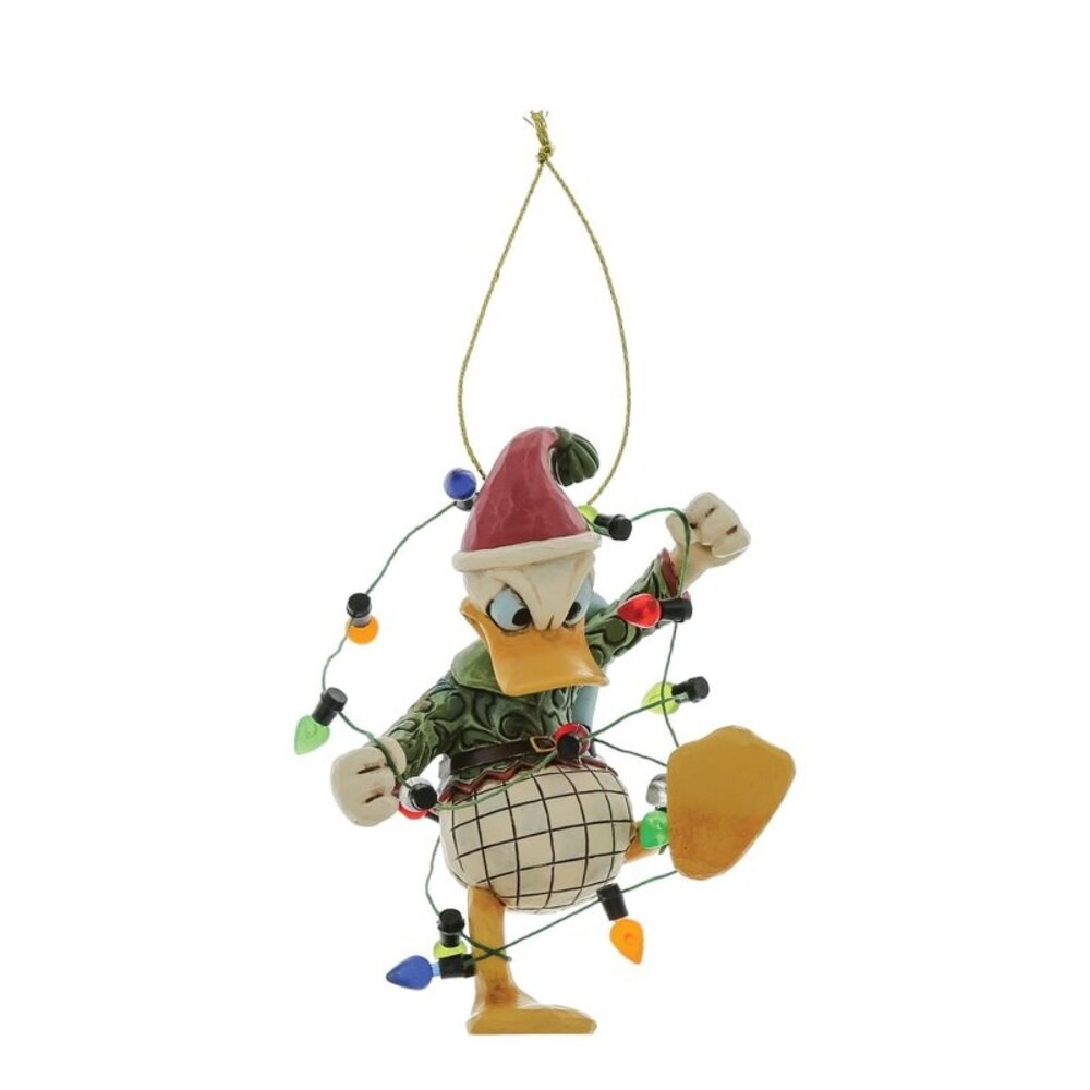 Disney Traditions Donald Duck Wrapped in Christmas Lights Ornament Disney Traditions Donald Duck Wrapped in Christmas Lights Ornament