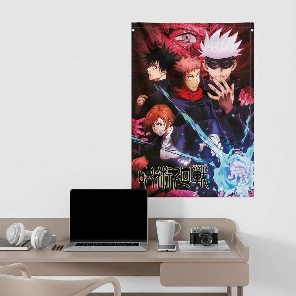 Grupo Erik Jujutsu Kaisen Decorative Flag 70 x 100 cm Grupo Erik Jujutsu Kaisen Decorative Flag 70 x 100 cm